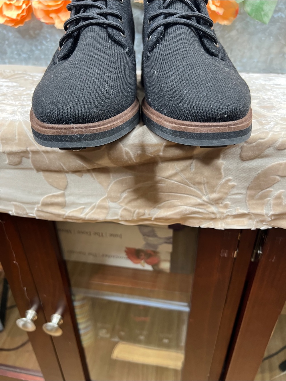 Rothy's The Laced Lug Boot in Onyx Black Size 8.5 - Picture 4 of 11